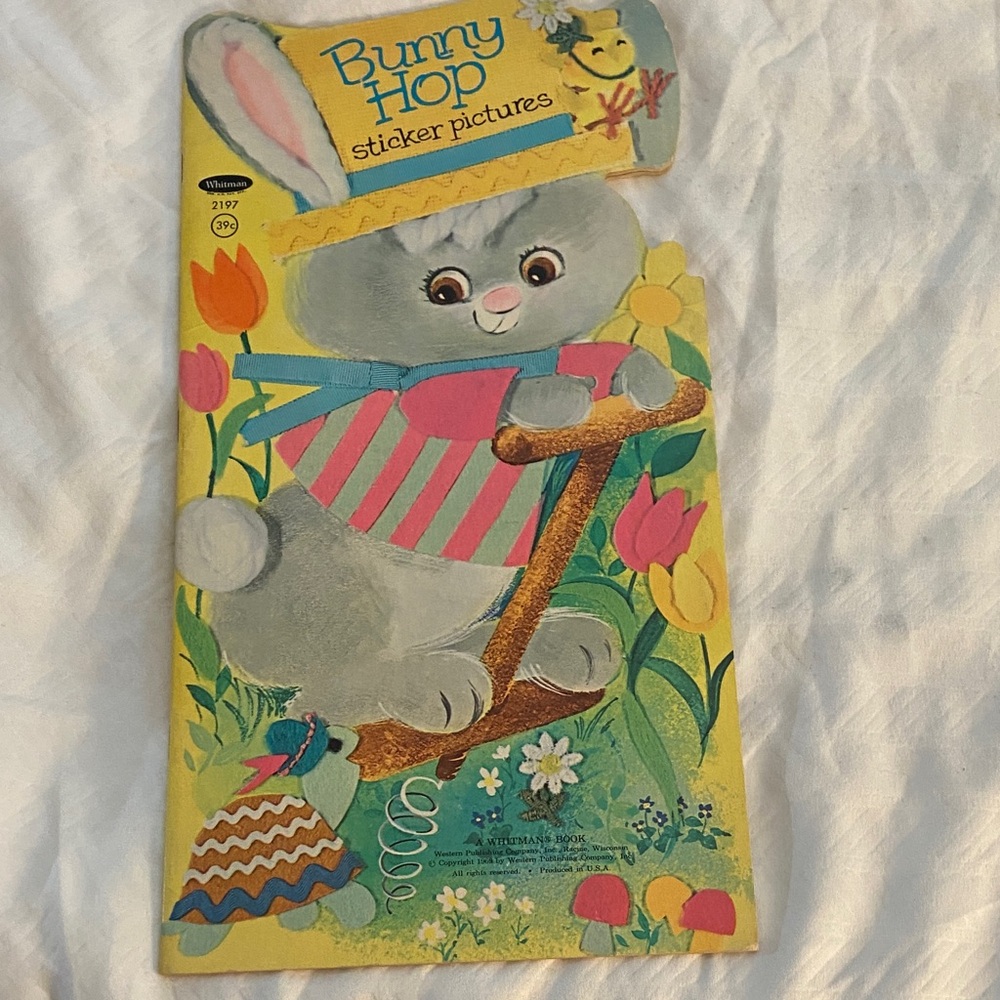 Vintage 1969 bunny hop sticker book